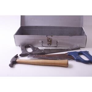 ATF, American Tool Set, Metal Box, Hammer, Saw, Steel, Storage, ~ 250729-WH 1266